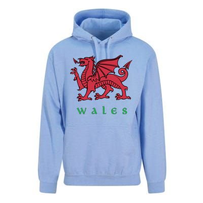 Wales Cute Gift Welsh Red Dragon Cymru Unisex Surf Hoodie