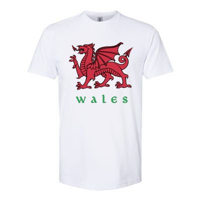 Wales Cute Gift Welsh Red Dragon Cymru Softstyle CVC T-Shirt