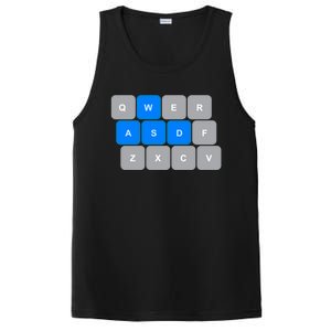 Wasd Computer Gaming Funny Gift For Pc Gamers Funny Blue PosiCharge Competitor Tank