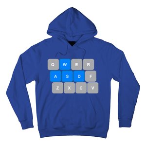 Wasd Computer Gaming Funny Gift For Pc Gamers Funny Blue Hoodie