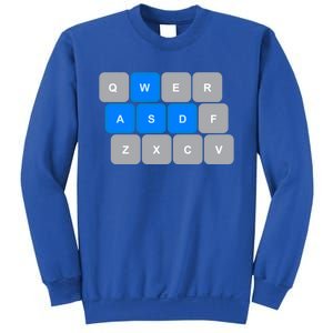 Wasd Computer Gaming Funny Gift For Pc Gamers Funny Blue Sweatshirt