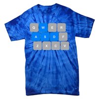 Wasd Computer Gaming Funny Gift For Pc Gamers Funny Blue Tie-Dye T-Shirt