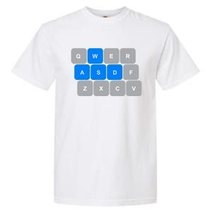 Wasd Computer Gaming Funny Gift For Pc Gamers Funny Blue Garment-Dyed Heavyweight T-Shirt