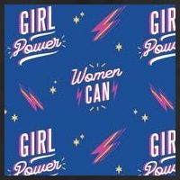 Women Can Girl Power Feminist 7 Panel Mesh Trucker Snapback Hat