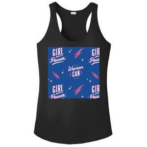 Women Can Girl Power Feminist Ladies PosiCharge Competitor Racerback Tank