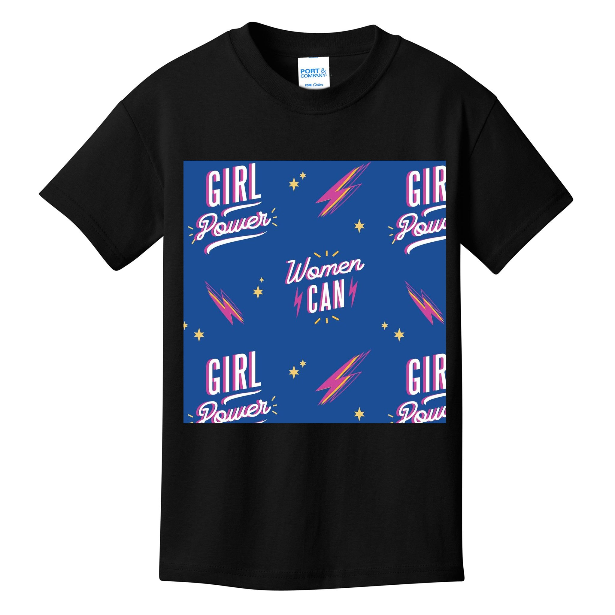 Women Can Girl Power Feminist Kids T-Shirt