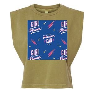 Women Can Girl Power Feminist Garment-Dyed Women's Muscle Tee