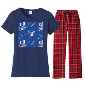 Women Can Girl Power Feminist Women's Flannel Pajama Set