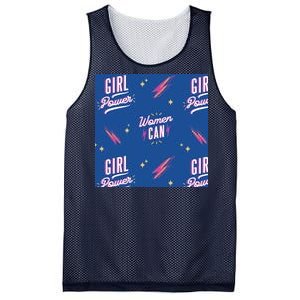 Women Can Girl Power Feminist Mesh Reversible Basketball Jersey Tank