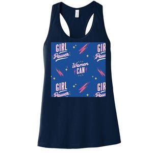 Women Can Girl Power Feminist Women's Racerback Tank