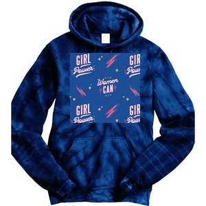 Women Can Girl Power Feminist Tie Dye Hoodie