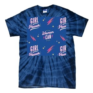 Women Can Girl Power Feminist Tie-Dye T-Shirt