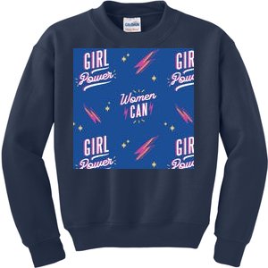 Women Can Girl Power Feminist Kids Sweatshirt