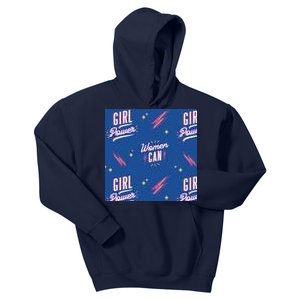 Women Can Girl Power Feminist Kids Hoodie