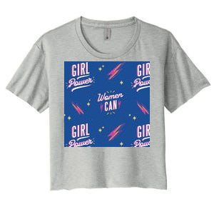 Women Can Girl Power Feminist Women's Crop Top Tee