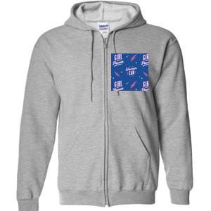 Women Can Girl Power Feminist Full Zip Hoodie