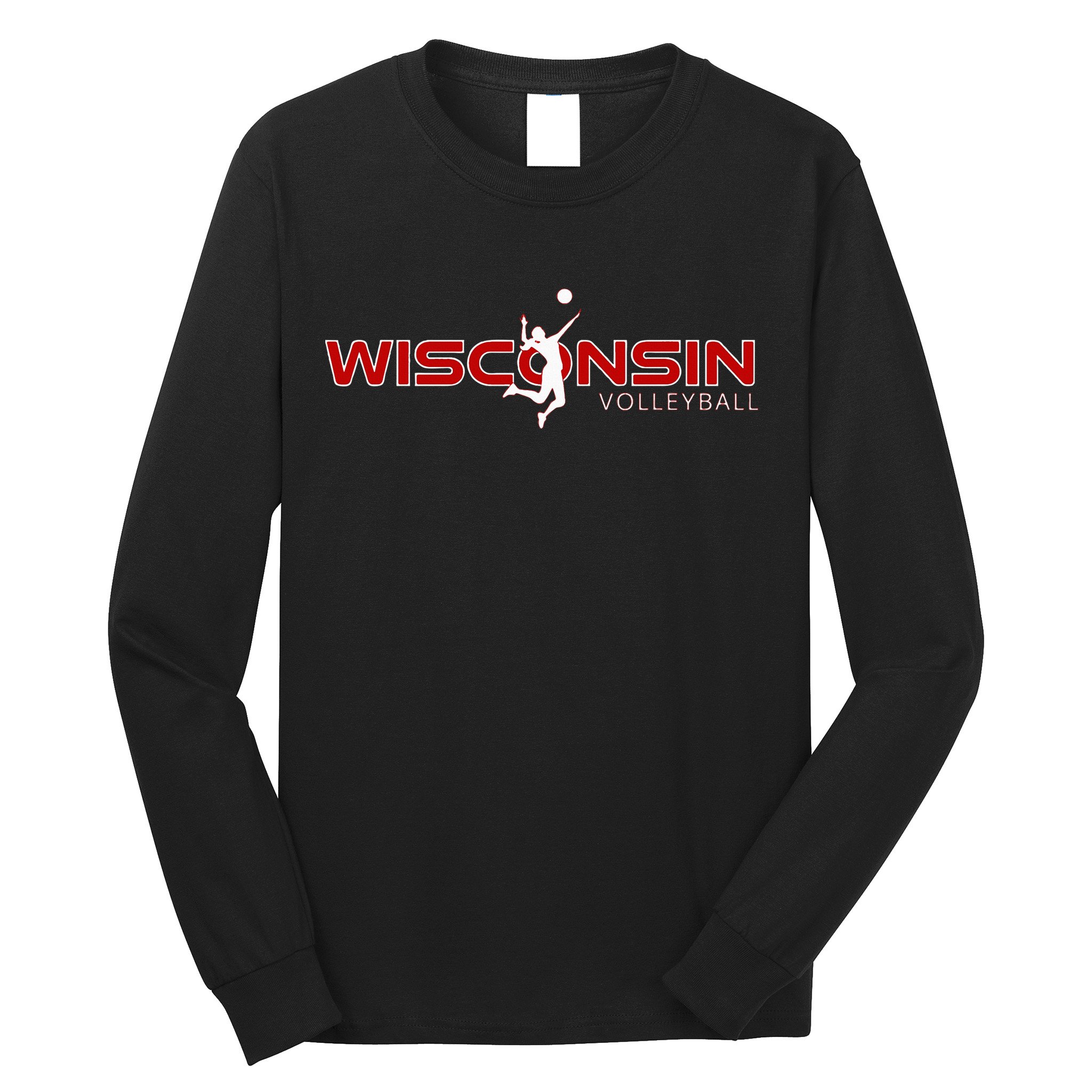 Wi Court Game The Badger State Souvenir Wisconsin Volleyball Long Sleeve Shirt