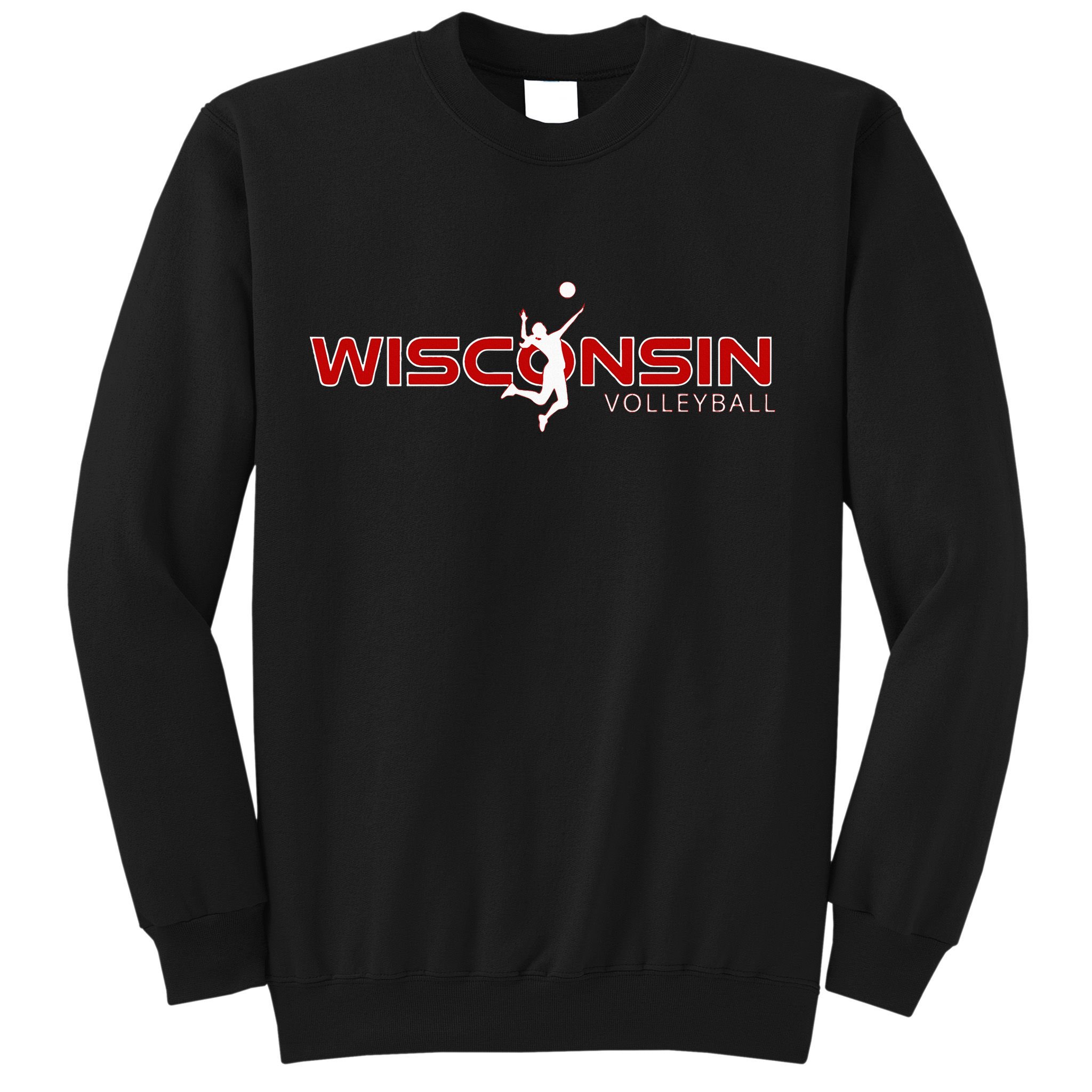 Wi Court Game The Badger State Souvenir Wisconsin Volleyball Sweatshirt