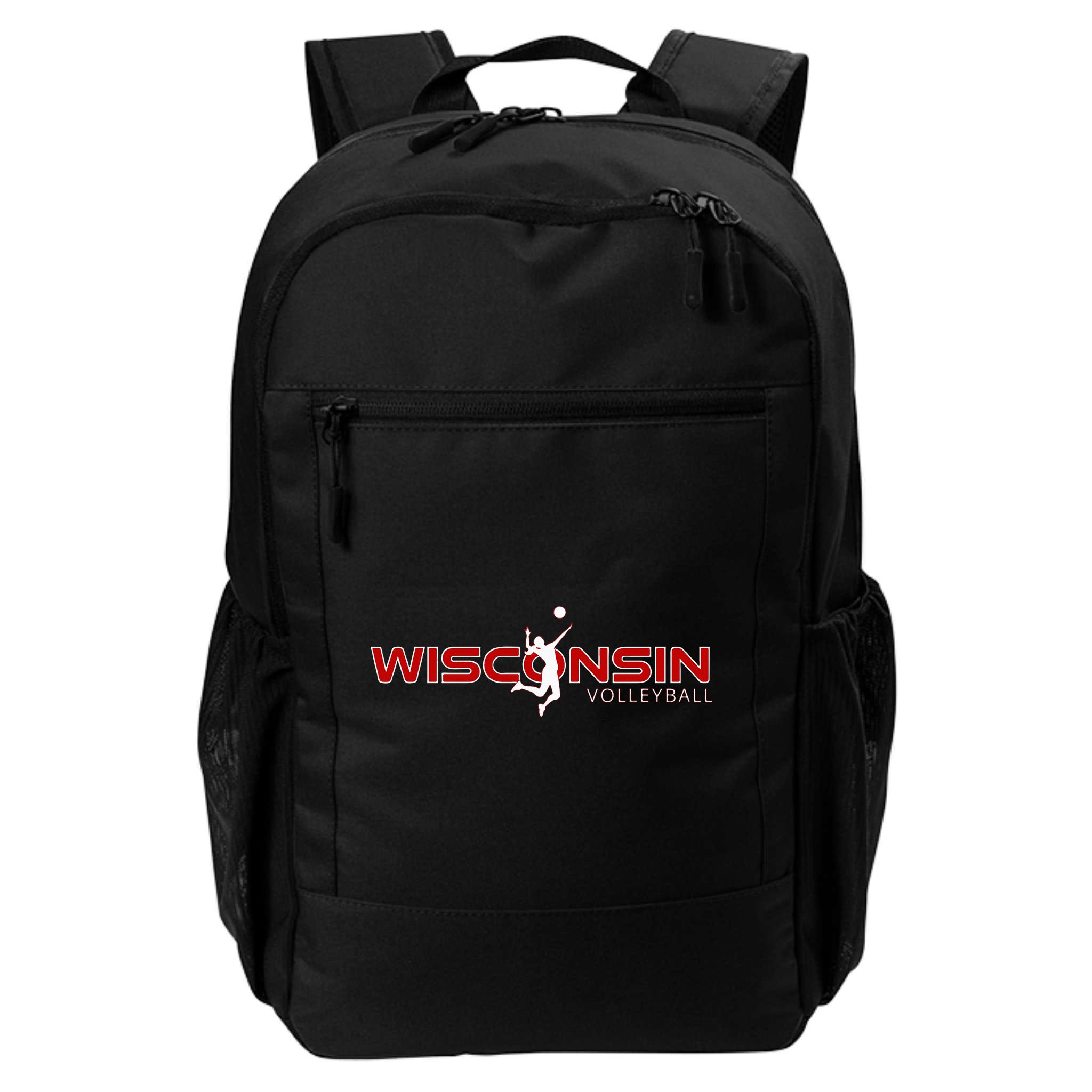 Wi Court Game The Badger State Souvenir Wisconsin Volleyball Backpack
