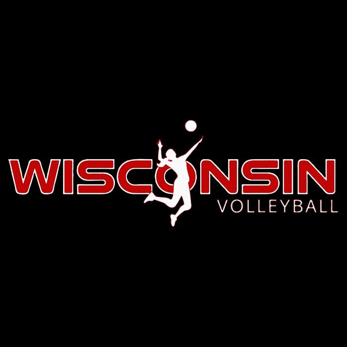 Wi Court Game The Badger State Souvenir Wisconsin Volleyball Zip Tote Bag