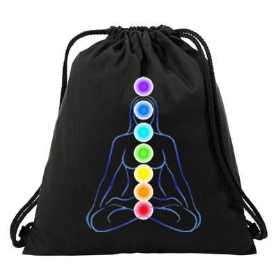 Womens Chakra Gifts For Yoga Reiki & Meditation Seven 7 Chakras Drawstring Bag