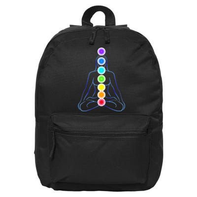 Womens Chakra Gifts For Yoga Reiki & Meditation Seven 7 Chakras 16 in Basic Backpack