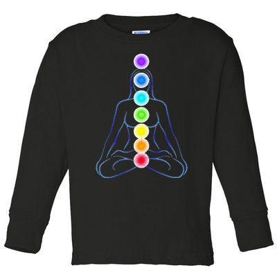 Womens Chakra Gifts For Yoga Reiki & Meditation Seven 7 Chakras Toddler Long Sleeve Shirt