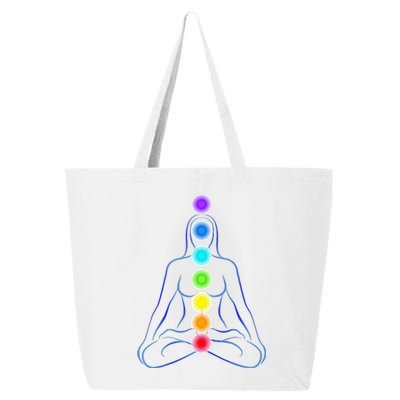 Womens Chakra Gifts For Yoga Reiki & Meditation Seven 7 Chakras 25L Jumbo Tote