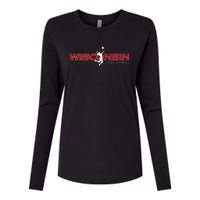 Wi Court Game The Badger State Souvenir Wisconsin Volleyball Womens Cotton Relaxed Long Sleeve T-Shirt