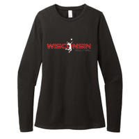 Wi Court Game The Badger State Souvenir Wisconsin Volleyball Womens CVC Long Sleeve Shirt