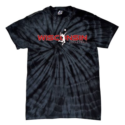 Wi Court Game The Badger State Souvenir Wisconsin Volleyball Tie-Dye T-Shirt