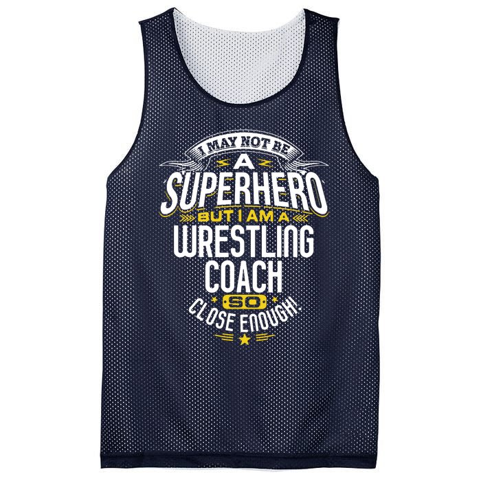 Wrestling Coach Gift Idea Superhero Wrestling Mesh Reversible Basketball Jersey Tank