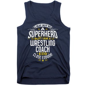 Wrestling Coach Gift Idea Superhero Wrestling Tank Top