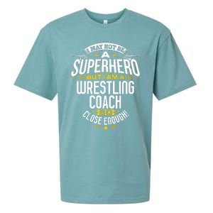 Wrestling Coach Gift Idea Superhero Wrestling Sueded Cloud Jersey T-Shirt