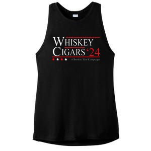 Whiskey Cigar Gift Whiskey Cigars 2024 Vote Funny Ladies PosiCharge Tri-Blend Wicking Tank