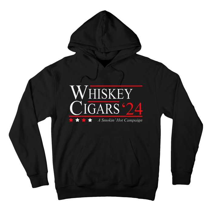 Whiskey Cigar Gift Whiskey Cigars 2024 Vote Funny Hoodie