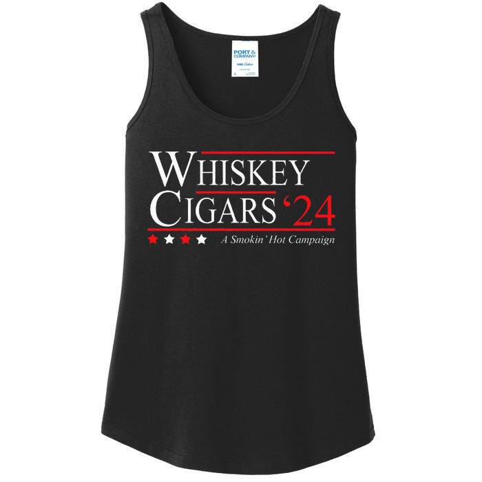 Whiskey Cigar Gift Whiskey Cigars 2024 Vote Funny Ladies Essential Tank