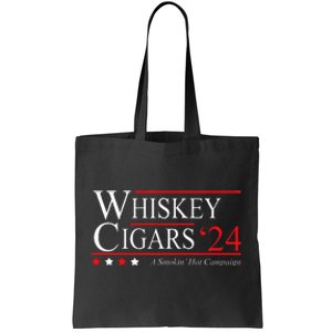 Whiskey Cigar Gift Whiskey Cigars 2024 Vote Funny Tote Bag