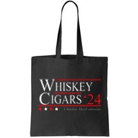 Whiskey Cigar Gift Whiskey Cigars 2024 Vote Funny Tote Bag