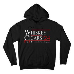 Whiskey Cigar Gift Whiskey Cigars 2024 Vote Funny Tall Hoodie