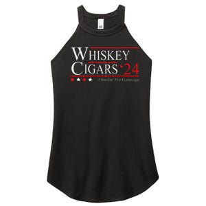 Whiskey Cigar Gift Whiskey Cigars 2024 Vote Funny Women's Perfect Tri Rocker Tank