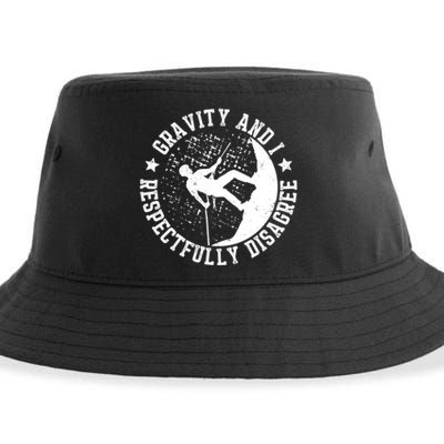 Wall Climber Gravity Wall Climbing Lover Climb Gift Sustainable Bucket Hat