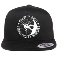 Wall Climber Gravity Wall Climbing Lover Climb Gift Flat Bill Trucker Hat