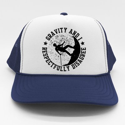 Wall Climber Gravity Wall Climbing Lover Climb Gift Trucker Hat