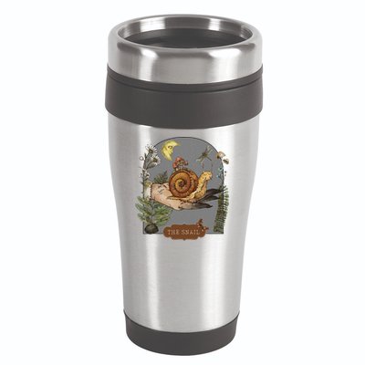Witchy Cottagecore Goblincore Botanical Aesthetic Snail 16oz Travel Tumbler
