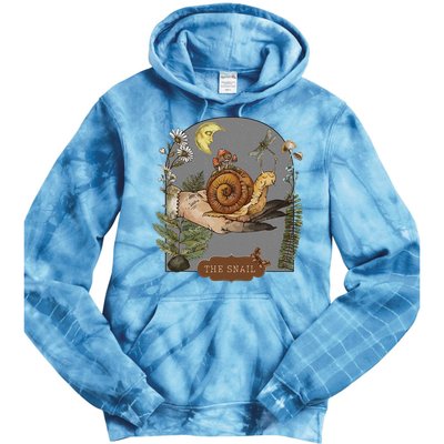 Witchy Cottagecore Goblincore Botanical Aesthetic Snail Tie Dye Hoodie