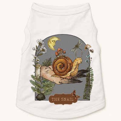 Witchy Cottagecore Goblincore Botanical Aesthetic Snail Doggie Tank