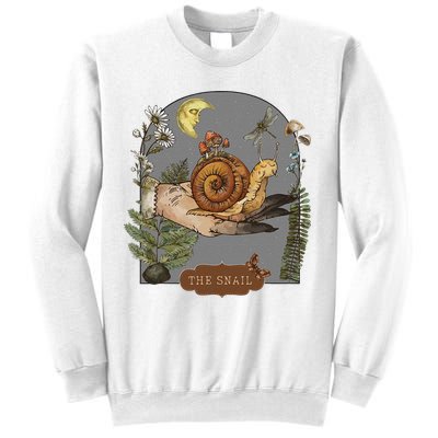 Witchy Cottagecore Goblincore Botanical Aesthetic Snail Sweatshirt