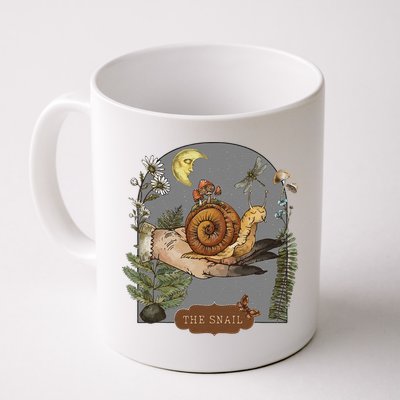 Witchy Cottagecore Goblincore Botanical Aesthetic Snail Mug