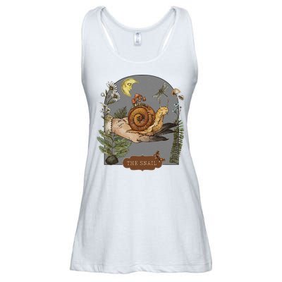 Witchy Cottagecore Goblincore Botanical Aesthetic Snail Ladies Essential Flowy Tank